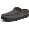 Dearfoams Brendan - Zoccoli da uomo in memory foam, traspiranti, per interni ed esterni, con ampia larghezza, Perforato nero, Medium
