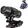 Yunseity Videocamera per Casco da Bicicletta per Moto HD 1080P, Videocamera per Azione Sportiva Grandangolare 120° Microfono Incorporato Impermeabile con Staffa e Cinturino per Casco