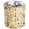 GILDE Set di 2 vasi Jelena in erba marina - colore naturale - altezza 30 cm x diametro 29 cm - sacchetto di plastica all'interno