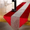 Emma Barclay Panache Home Eclat - Runner da tavola in finto velluto, 33 x 228 cm, colore: vino