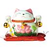 JADE TEMPLE Salvadanaio in porcellana Maneki Neko, bianco/rosa, piccolo - 1 pezzo