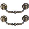 Generic 2 pomelli per porte vintage in stile europeo, maniglie per armadi, credenze, cassetti, mobili da cucina o bagno (distanza tra i fori 110 mm).