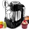 Duronic Sbattitore elettrico 400 W | 5 velocità e funzione turbo | Frusta elettrica con contenitore per accessori | 2 sbattitori 2 ganci e 1 frusta in acciaio INOX (HM3, HM3)