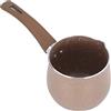Acouto Pentola per Latte, Casseruola Antiaderente Diametro 10 Cm con Beccucci in Lega di Alluminio Padella Smaltata con Rivestimento Interno Piccola Pentola per Zuppa con Manico Singolo per Caffè,(Marrone)
