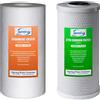 iSpring F2WGB21B 4,5 x 10 Pollici Filtro dell'acqua per Tutta la Casa ad Alta Capacità CTO Carbon Block e Set di Cartucce di Sostituzione del Filtro dell'acqua per Sedimenti per WGB21B