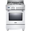 De'Longhi PRO 66 MW P Cucina A Gas, 60 Cm, Forno Elettrico Multifunzione, 4 Bruciatori, 1 Tripla Corona, Linea Professional, Design Bicolor, Colore Bianco/Inox, Classe Energetica A