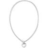 Tommy Hilfiger Jewelry Collana a Doppia Catena da Donna in Acciaio Inossidabile con un Pendente a Forma di Cuore - 2780967