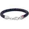 Tommy Hilfiger Jewelry Bracciale in Pelle Intrecciata da Uomo Colore Blu - 2790634