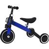 Drumm 3 in 1 triciclo bicicletta per bambini,Draisienne Bicicletta da equitazione Triciclo bambino evolutivo 1-4 anni,Manubrio regolabile,Sella regolabile,Girello,Regalo (Blu(3 en 1）)