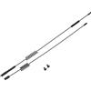 Dilwe 2Pezzi RC Antenna, Black Metal Decoration Accessori Antenna di Simulazione per -4 RC Crawler Car