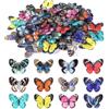 Tinoaly 60pz Mini Farfalle Resina, 12 Stili Farfalle Piccole Decorative Decorazioni Butterflies per Giardino Delle Fate Fai da te Micro Paesaggio Decorazioni per Casa Delle Bambole