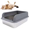 Fabater Lettiera per Gatti, Lettiera per Gatti Chiusa in Acciaio Inossidabile con Coperchio, Vassoio per Lettiera Extra Grande con Lati Alti Anti-perdite, Non Assorbe Mai gli Odori (XL)
