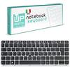 UP PARTS® Tastiera Italiana Compatibile con HP per Notebook Elitebook 745 G2, 745 G3, 745 G4, 840 G3, 840 G4, 850 G3 (con Retroilluminazione e con TrackPad, Frame Silver)