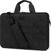 MOSISO Borsa Porta Tracolla PC Laptop,15-15,6 Pollici Doppio Strato Soffice Imbottito Borsa Laptop con Antifurto Cerniera Compatibile con MacBook Pro 16,HP,Dell,Lenovo,Asus Notebook,Nero