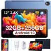 DOOGEE T20 Ultra Tablet 12 Pollici, 32GB RAM + 256GB ROM (2TB TF), 10800mAh, Helio G99 Octa-Core 2.2GHz Tablet Android 13, 2.4K Display, Tablet PC Dual SIM 4G LTE/5G WiFi/GMS/GPS/Widevine L1, Nero