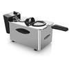 Orbegozo FDR 45 - Friggitrice professionale, 4 L, termostato regolabile, spia luminosa, maniglia fredda al tatto, avvolgicavo, acciaio inox, 2000 W