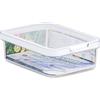 CARE + PROTECT Contenitore per alimenti intelligente 1.2 L - Trasparente | Organizer per frigorifero, impilabile; coperchio ermetico anti‑umidità; BPA free; lavabile in lavastoviglie