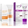 Ycaaeo 2 Pezzi Protezione Solare 100 SPF Viso, Crema Solare Protezione 100, Una Crema Solare Idratante, Forte Protezione UVA/UVB, Waterproof, Idratante, Texture Leggera, Per Viso, Braccia, Cosce