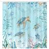 Arquiel Tenda Doccia, Tartaruga Oceanica Lavabile 182x182 cm Poliestere Impermeabile Tenda Vasca Da Bagno Decoration Con Occhielli E 12 Ganci