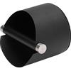Greensen Contenitore per picchetti, contenitore per colino, accessori per caffè, secchio in acciaio inox, gomma, per caffè, dump Bin Knock Box, contenitore per sfondi di caffè (nero grande (FC-05-2)