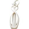 Jenngaoo Statua di Coppia, Coppia di Innamorati in Resina Bacio Fatto a Mano Statua Statuetta Scolpita Artigianato Anniversario Matrimonio Regalo Sposi Idee Regalo Matrimonio Regali di San Valentino (Bianco)