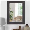 HLFMVWE Specchio da parete rettangolare nero rustico con cornice in legno specchio decorativo vintage da appendere per soggiorno bagno camera da letto ingresso bordo largo piccolo 40 x 30 cm