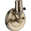 Zerodis Lampada da Parete, E27 Presa Luce in Metallo Antico Stile Vintage con interruttori rotanti Applique da Parete Comodino Bar Caffetteria Corridoio Portalampada Decorativo(Bronzo)