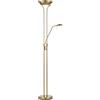 home sweet home collection Home Sweet Home Lampada da terra classica - 50 x 50 x 180cm - Dimmerabile con luce principale R7s - Con luce da lettura G9 - Bronzo dorato - Utilizzo per camere da letto e soggiorni