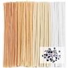 TOAOB THE ONE AND ONLY BABY TOAOB 100 Pezzi Scovolini per Lavoretti Bianco Pipe Cleaner Bastoncini Decorativi e 100 Occhi Mobili Adesivi per Bambole Pupazzi Artigianato Scrapbooking Fai da Te