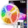 Goffii Striscia LED, 15 Metri RGB Luci Camera da Letto LED Striscia, Strisce LED