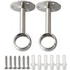 Sayayo Bastone per Tende Acciaio Inox Supporto, Staffa di Montaggio per Tende, Palo per Tenda da Soffitto con Viti ad Espansione per Asta di Tenda Appendiabiti Guardaroba per Appendere, 25mm 2 Pezzi