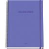 Dohe - Taccuino A4 a quadretti - 100 fogli spessore 90 g/m², dimensioni 22,8 x 30 cm, copertina rigida, chiusura anelli e gomma elastica, griglia 5 mm, materiale scolastico - COLOUR VIBES viola