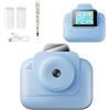 Denash Fotocamera di Stampa Istantanea, Fotocamere Istantanei HD 1080p, Fotocamera Digitale da Stampa Portatile a Schermo da 2,4 Pollici con Carta Stampata per Adolescenti (BLUE)