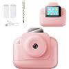 Denash Fotocamera di Stampa Istantanea, Fotocamere Istantanei HD 1080p, Fotocamera Digitale da Stampa Portatile a Schermo da 2,4 Pollici con Carta Stampata per Adolescenti (Roseo)