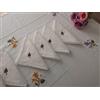 LINEA ITALIANA RICAMI A MANO Elegantissima tovaglia x 12 in misto lino (40% lino 60% cotone) con ricamo Fiori a mano in punto pieno