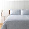 Bassetti Zucchi, Parure Copripiumone Matrimoniale, Collezione Elettra, 100% Cotone, Azzurro con Fantasia