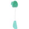 Leeadwaey Spazzola di pulizia del viso del silicone della spazzola di massaggio del viso della spazzola di pulizia del viso, doppia testa, bianco verde