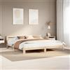 MOBCANT Letto senza Materasso,Giroletto Letto frame Letto matrimoniale Struttura letto utilizzabile per Camera degli ospiti Appartamento Albergo Scuola 180x200 cm in Legno Massello di Pino