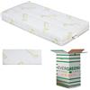EVERGREENWEB MATERASSI & BEDS EVERGREENWEB - Materassino 60x120 per Bambini 100% Lattice con Cuscino ANTISOFFOCO Gratis per Lettino o Culla Alto 12 cm, Rivestimento Sfoderabile Anallergico in Fibra di Bamboo Lavabile in Lavatrice