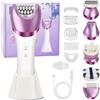 Mapille Rasoio elettrico da donna, 6 in 1, da donna, per rasoio, rasoio a secco, epilatore e bikini per donne, corpo pubico, viso, ipx7
