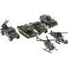6 in 1 Assorted 1/87 Metal Vehicle Model Kids Tank Jeep Army Toys