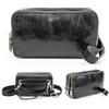 Contacts Pochette in vera pelle con cinturino da polso a 3 ZIp, unisex, piccola borsa a tracolla, pochette, borsa a tracolla per donna/uomo, Nero , Small