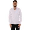 Ciabalù Camicia Uomo Elegante Slim Fit Avvitata in Cotone Collo Classico (Bianco, M)