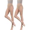 Silky Dance 2 paia di collant convertibili per danza classica, 60 denari, confezione multipla per ragazze, bambini, adulti e donne, in rosa, rosa chiaro, bianco, nero, marrone chiaro e marrone chiaro,