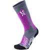 UYN Wintersports Calze Tecniche Da Sci, Adulto, Grigio (Medium Grey Melange/Purple), 41/42