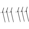 blntackle76 Set (6-9 pezzi) Jenzi Anti Tangle Boom con moschettone, Fishing Anti Tangle Boom curvo, nero, 5 cm, 8 cm o 12 cm, set di adesivi Petri (mix 5 cm, 8 cm e 2 cm)
