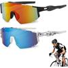 SGZIOO 2 Articoli Occhiali Veloce Rave, Occhiali da Ciclismo Polarizzati Uomo Donna Sport Occhiali Da Sole Uomo Occhiali Sportivi Protezione UV400 Occhiali per Ciclismo, Motociclismo, Corsa, Sci, Alpinismo