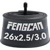 FengCan 26x2.50 26x3.0 Camera d'aria per bicicletta 62/75-559, 26 pollici camera d'aria bici per 26x2.50 26x3.0 Camere d'aria bicicletta da strada/mountain/ebike 26x2.5-3.0, AV32mm valvola Schrader (una)