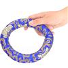 Eujgoov Cuscino per campane tibetane meditazione 16 cm rotondo in broccato seta per bols chantants