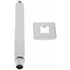 Garosa Braccio doccia a parete 20 cm in acciaio inox quadrato | Accessorio per soffione doccia da incasso, prolunga doccia bagno design moderno